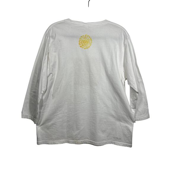 Crazy Shirts Hawaii Original 3/4 Sleeve Women's Sunburst T-Shirt White Size 2XL - Picture 6 of 12